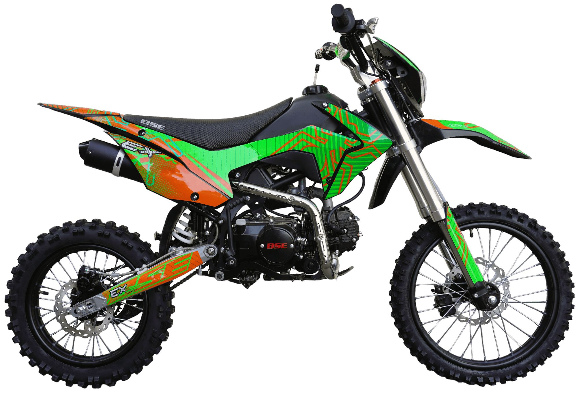 Питбайк BSE EX 17\14 Green Orange Ant (040). арт. B0EXYG040ECH3