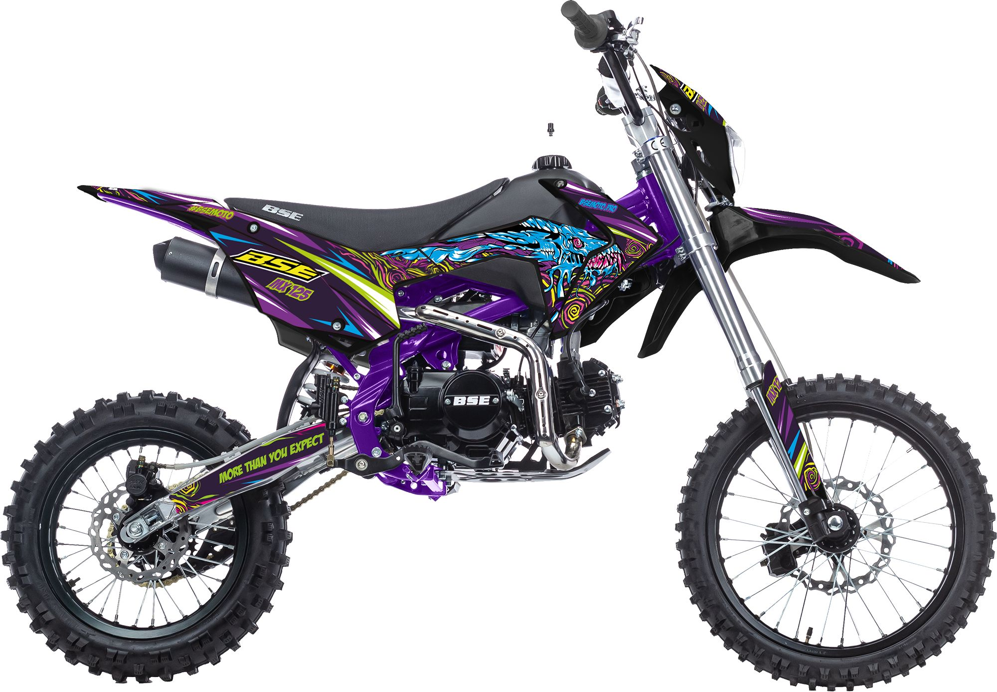 Питбайк BSE MX125 Purple Dragon (015). арт. B0MXDF015EAB1