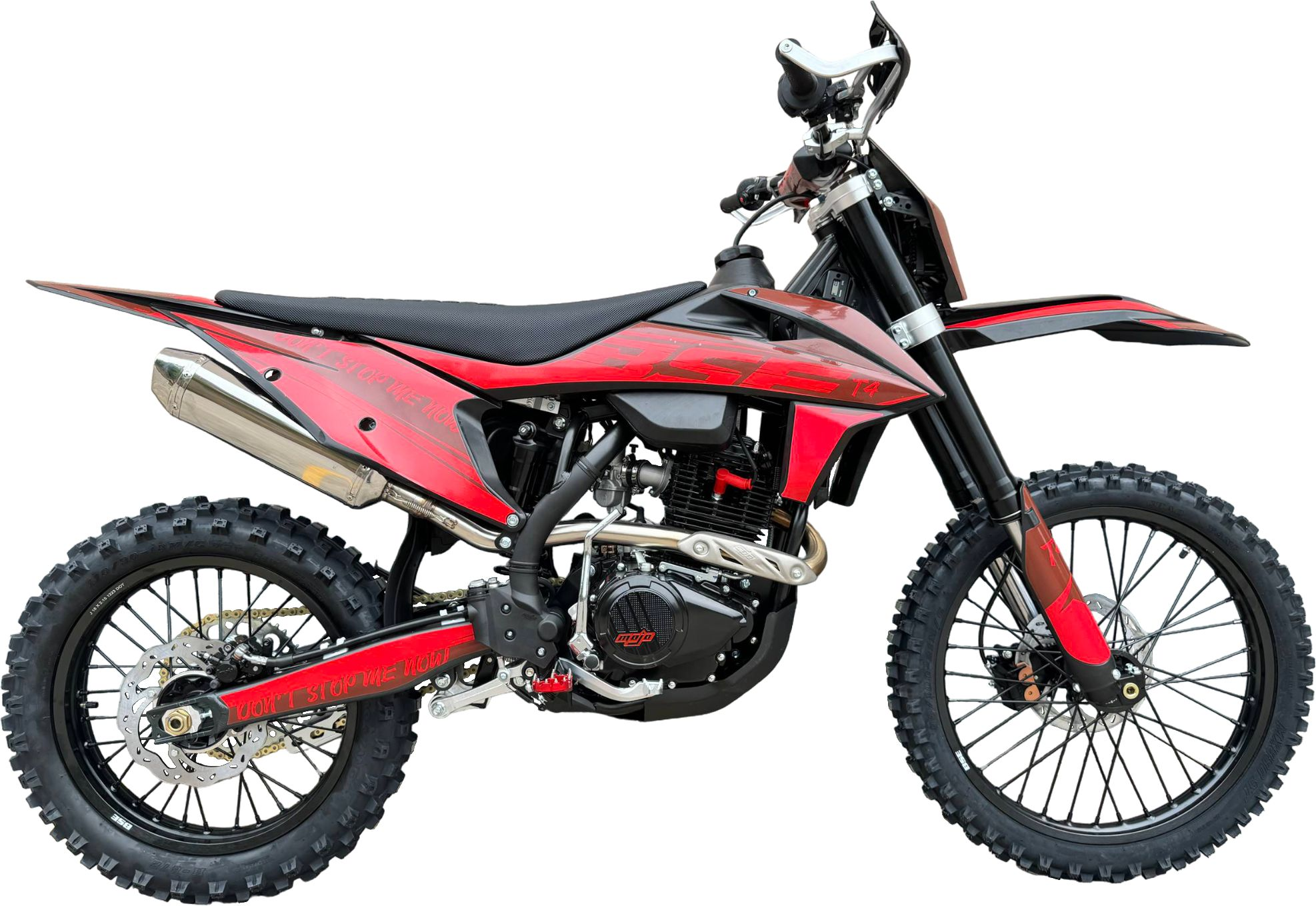 Эндуро \ кроссовый мотоцикл BSE T4 Red (ZS172FMM-5). арт. B0T4YE015HHH1