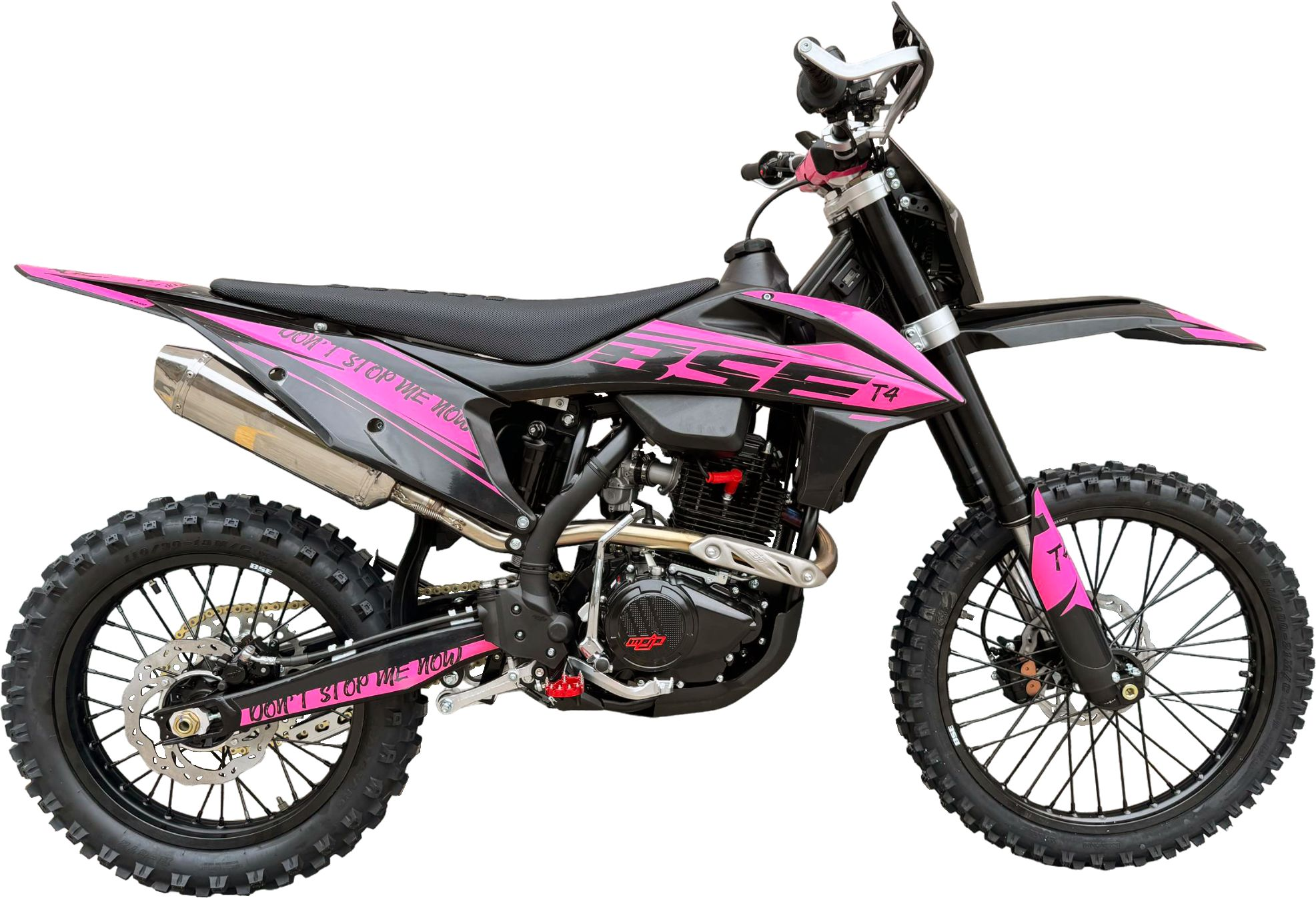 Эндуро \ кроссовый мотоцикл BSE T4 Pink (ZS172FMM-5). арт. B0T4YE015HNH1