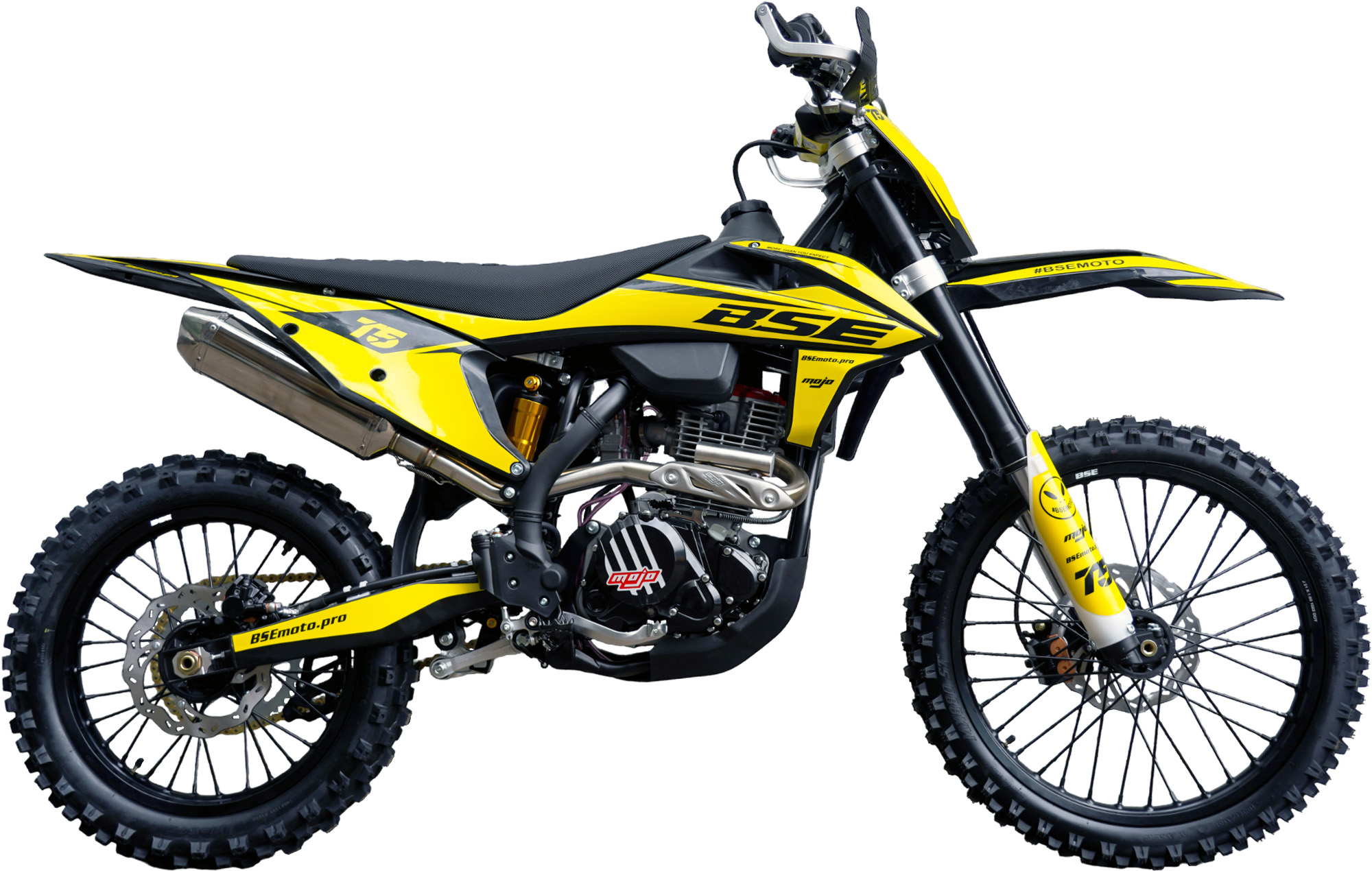 Эндуро \ кроссовый мотоцикл BSE T5 Yellow Twister (015). арт. B0T5NG015HYH1