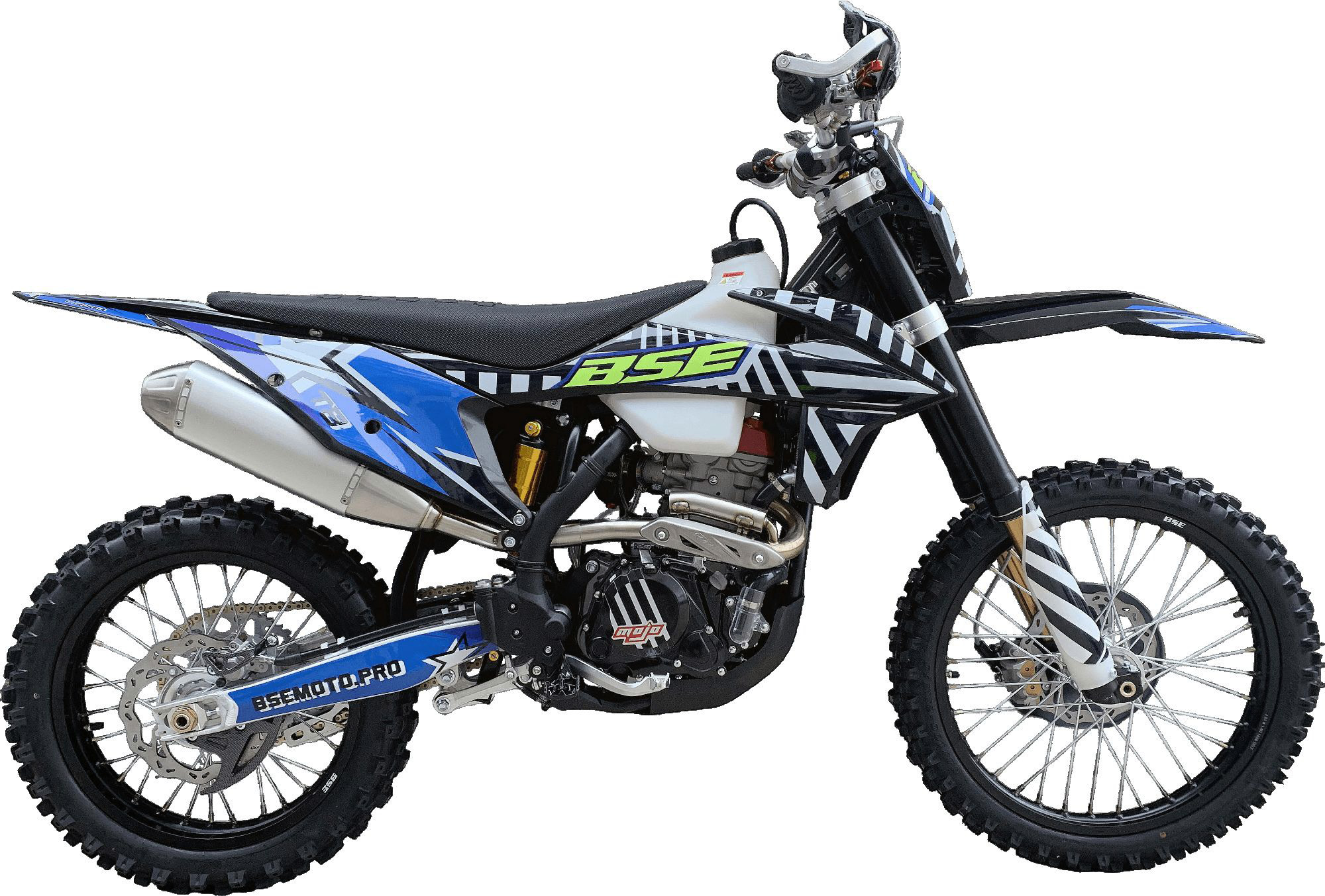 Эндуро \ кроссовый мотоцикл BSE T8 Blue Twister (015). арт. B0T8KF015HBH2