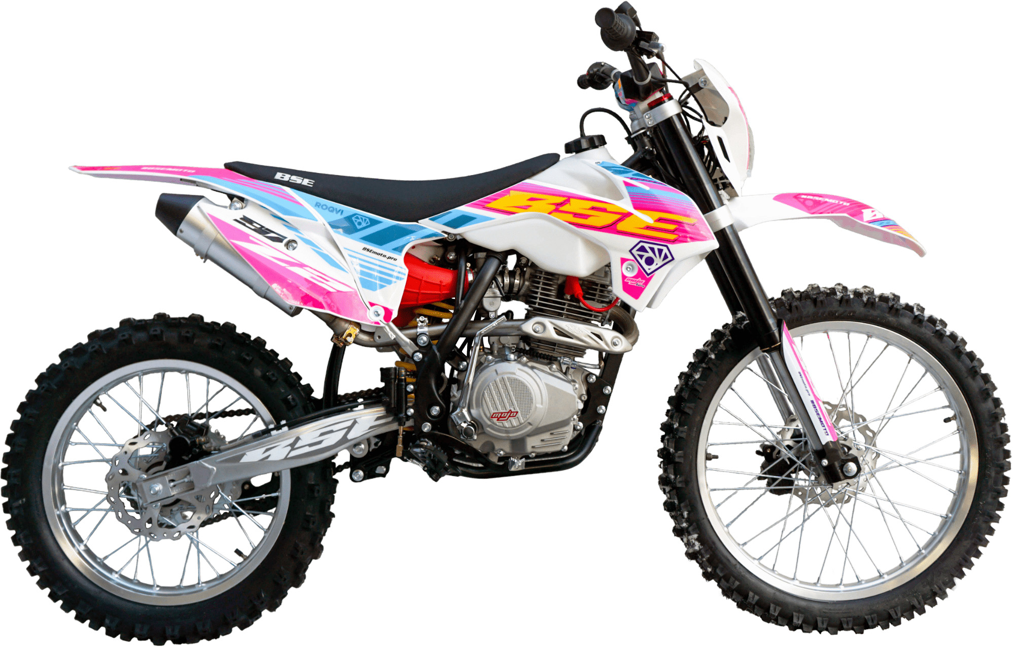 Эндуро \ кроссовый мотоцикл BSE Z2 21\18 Roqvi Pink (015). арт. B0Z2KA015GPH2