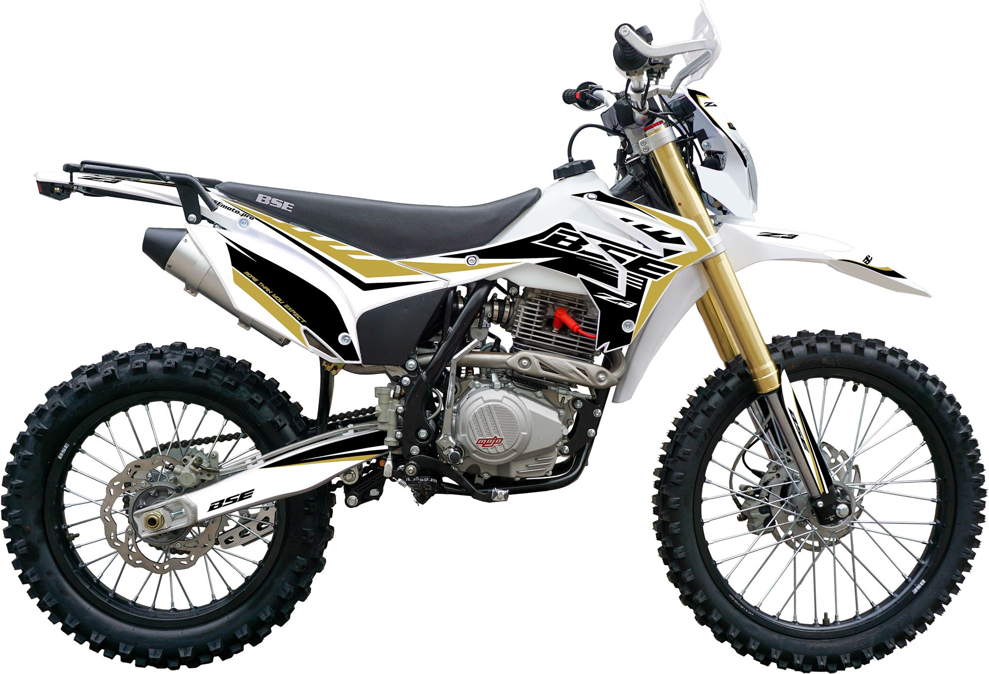 Эндуро \ кроссовый мотоцикл BSE Z3 21\18 Gold White (125). арт. B0Z3KB125HWH3