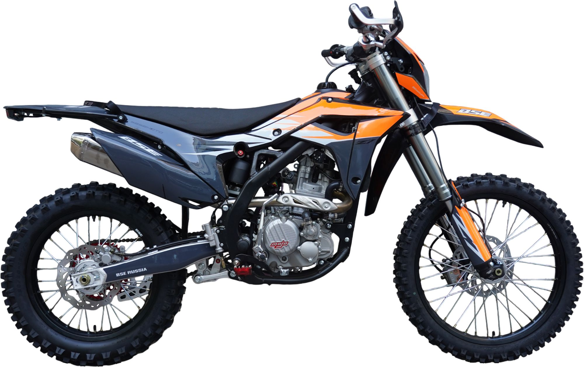 Эндуро \ кроссовый мотоцикл BSE Z7 Orange Neon (ZS174MN-3). арт. B0Z7NA055HOH2