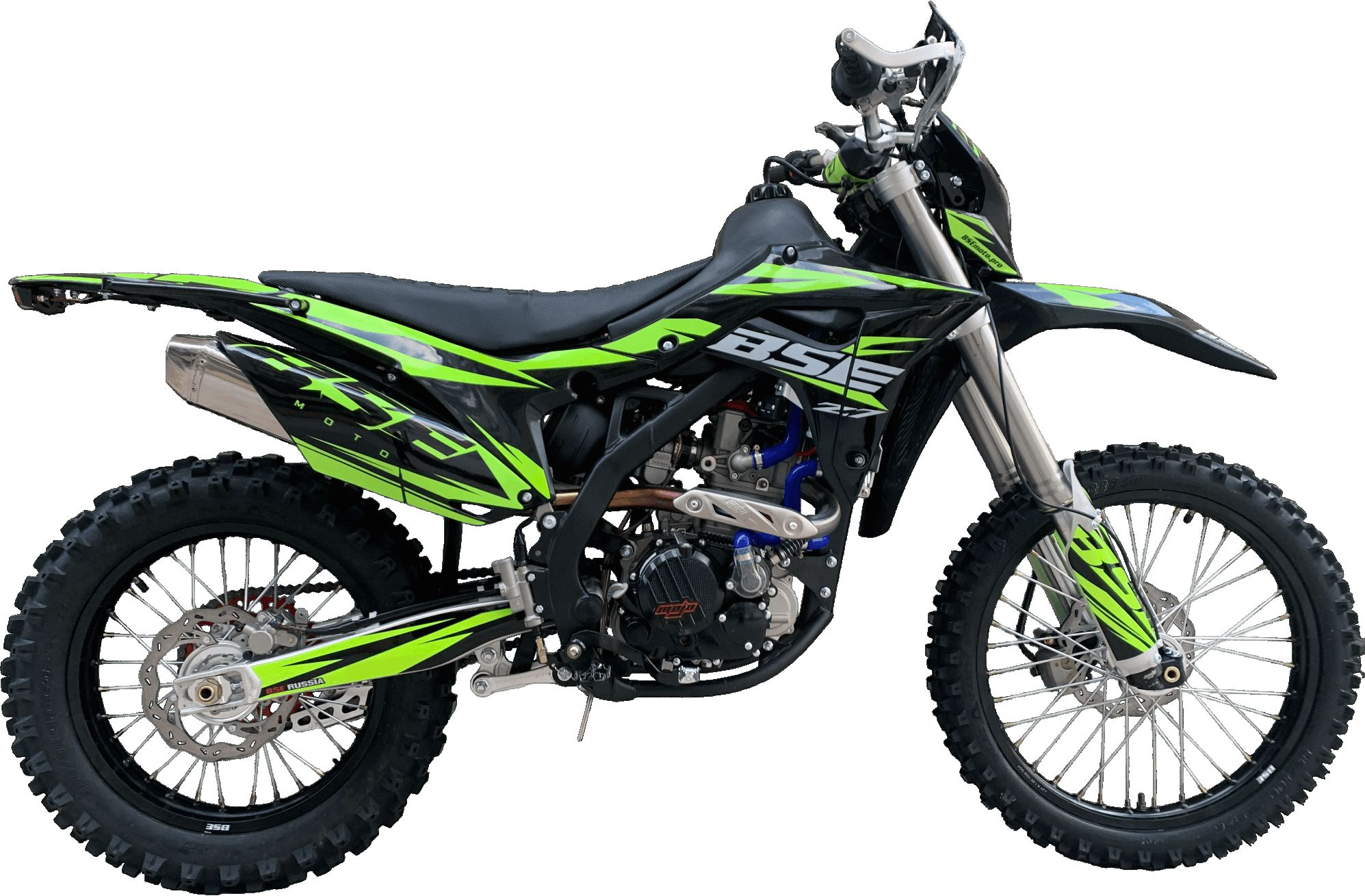 Эндуро \ кроссовый мотоцикл BSE Z7 Green Blast (020). арт. B0Z7NE020HOH1