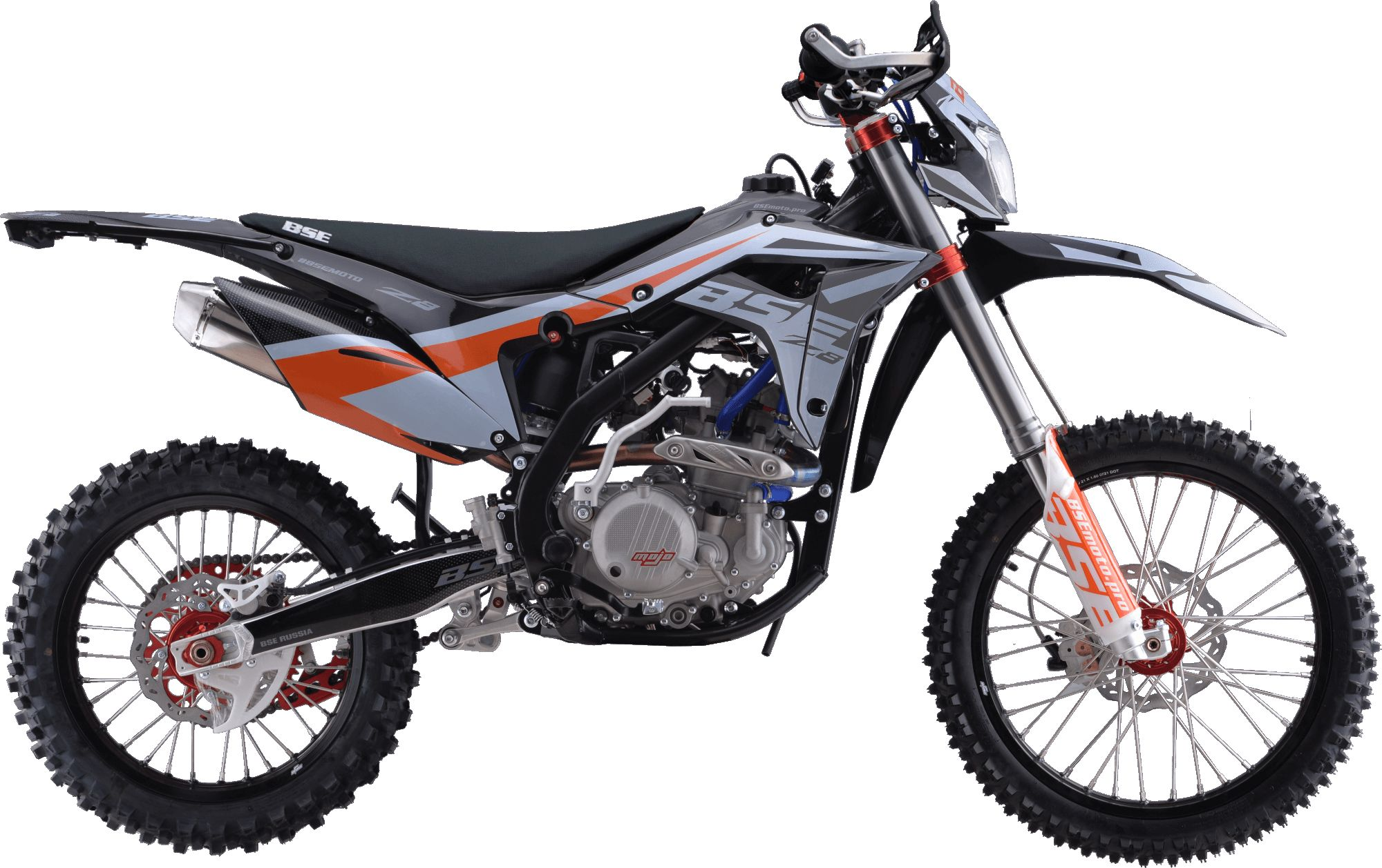 Кроссовый мотоцикл BSE Z8 300e 21\18 Grey Orange Black 2. арт. B0Z8ND010OBH2