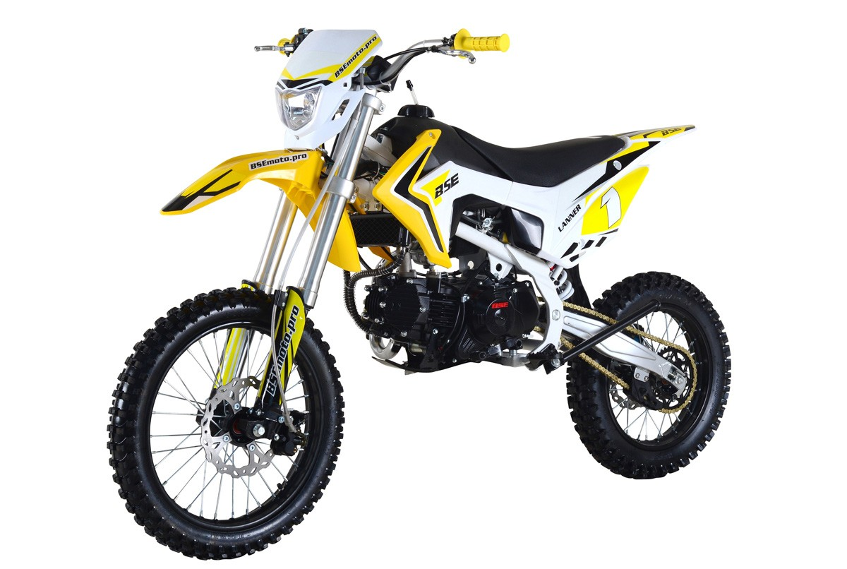 Питбайк BSE PH10-140e 17\14 рама белая ЖЕЛТЫЙ. арт. BSE-140e-17\14-wh-yellow_tradein