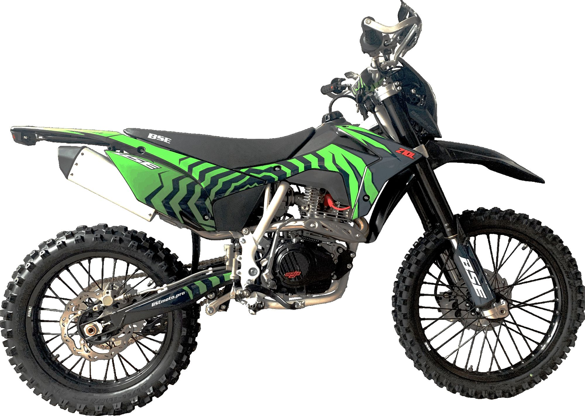Эндуро \ кроссовый мотоцикл BSE Z10L Green Shake (030). арт. BZ10KC030HGW2