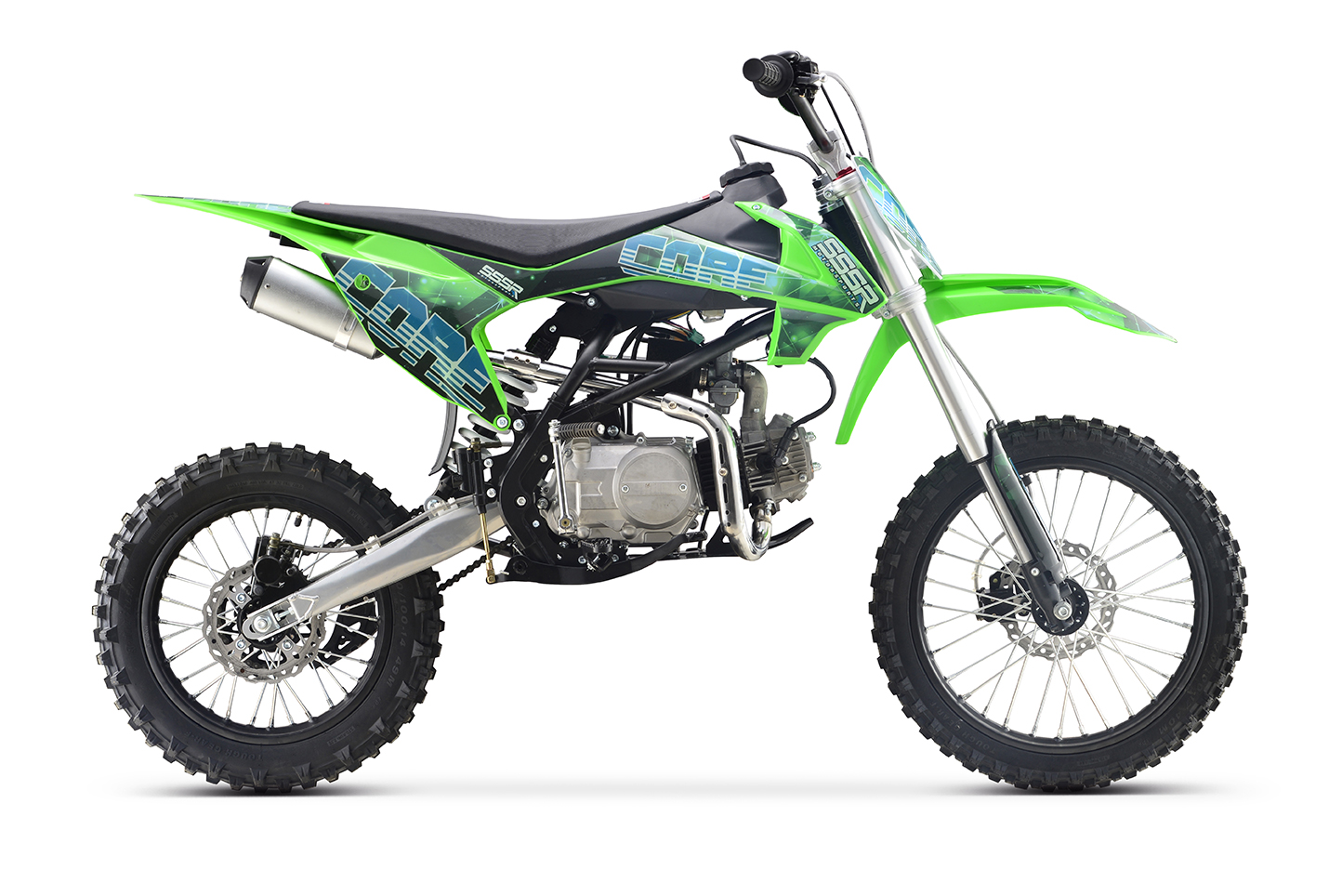 Питбайк SSSR CORE 125 SA 17\14 Cosmic Green 1 (Полуавтоматическая КПП) без фары. арт. SCRE12550EGH1